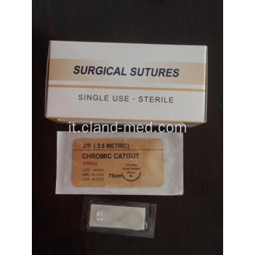 Suture chirurgiche mediche sterili Cattrut di Chromic con l&#39;ago